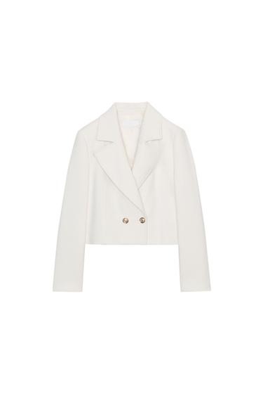 BLAZER CORTA CRUZADA - Crudo de Zara