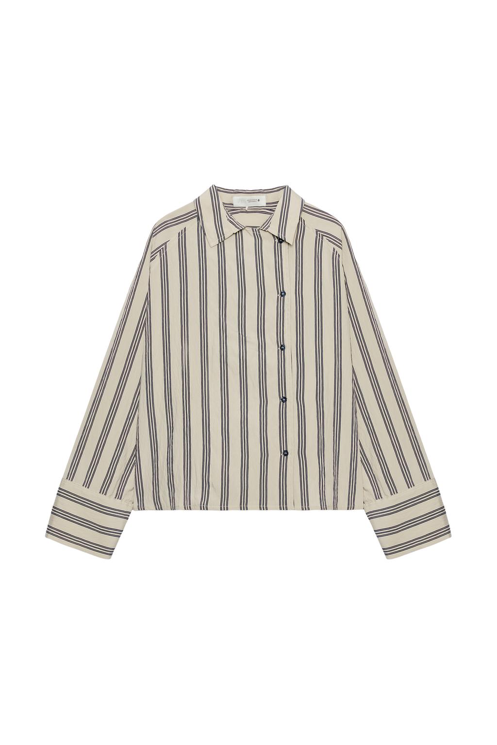 ZW COLLECTION OVERSIZED STRIPED SHIRT - image 3