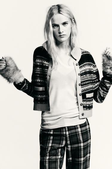 GILET EN MAILLE JACQUARD - Multicolore de Zara - Image 5
