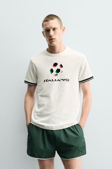 CAMISETA CONTRASTE ITALIA 90 FIFA WORLD CUP™ FIFA CLASSICS - Blanco de Zara