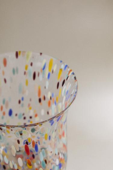 VERRE SOUFFLÉ RECYCLABLE TACHETÉ - Bleu de Zara - Image 2