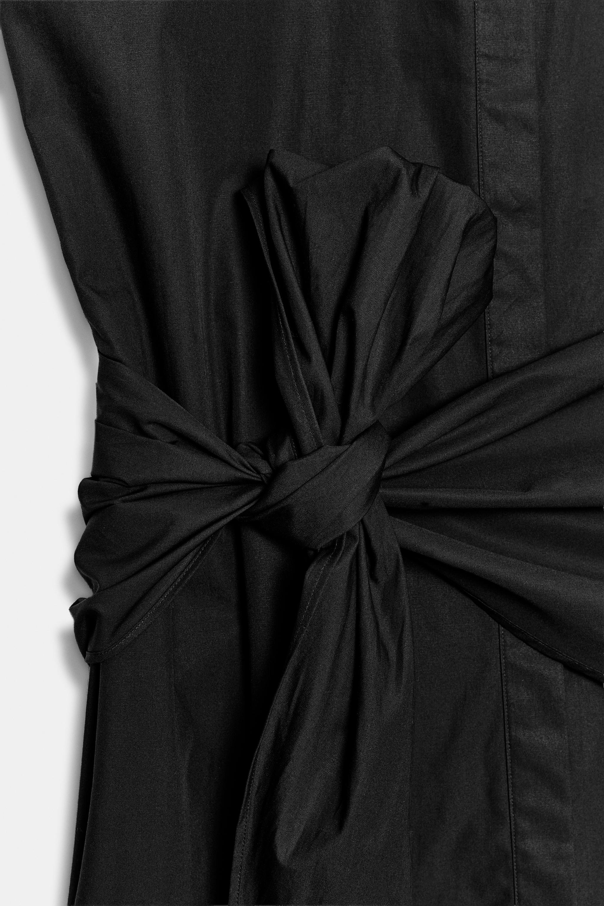 Женские платья Zara ZW COLLECTION SASH SHIRT DRESS — фото 9