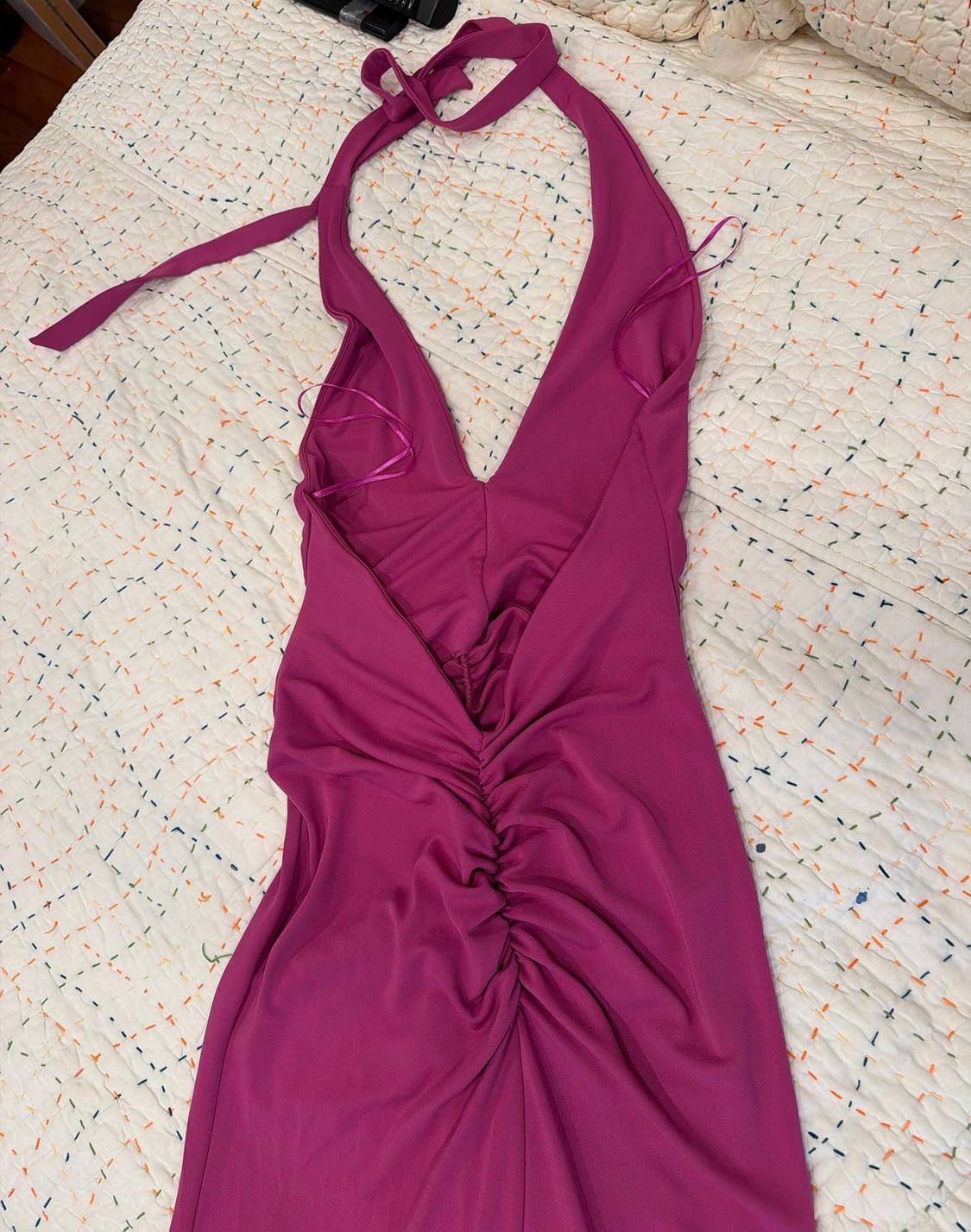 RUCHED HALTER DRESS - Image 3