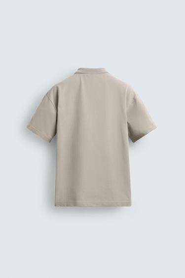 POLO RELAXED FIT DÉLAVÉ - Écru de Zara - Image 7