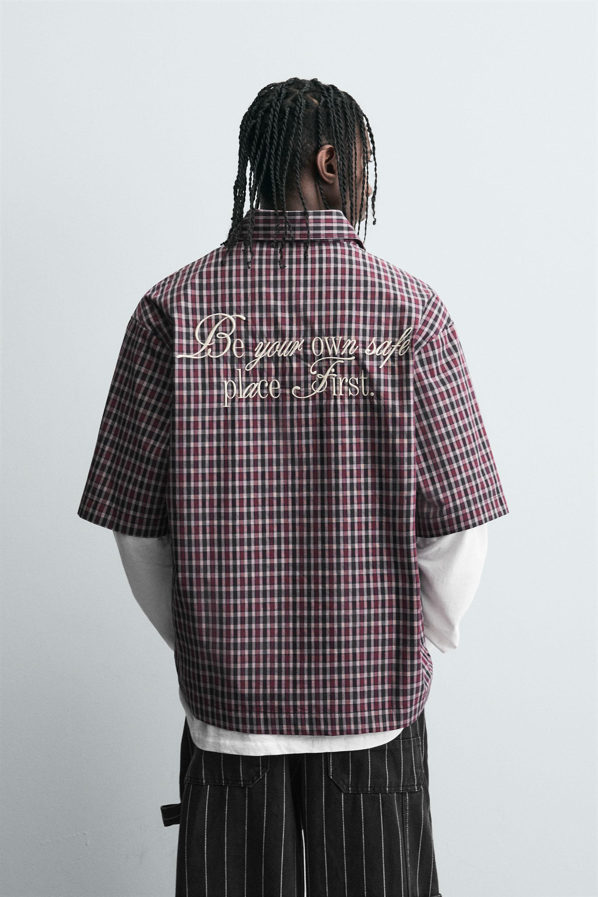 EMBROIDERED PLAID SHIRT - Multicolored | ZARA United States
