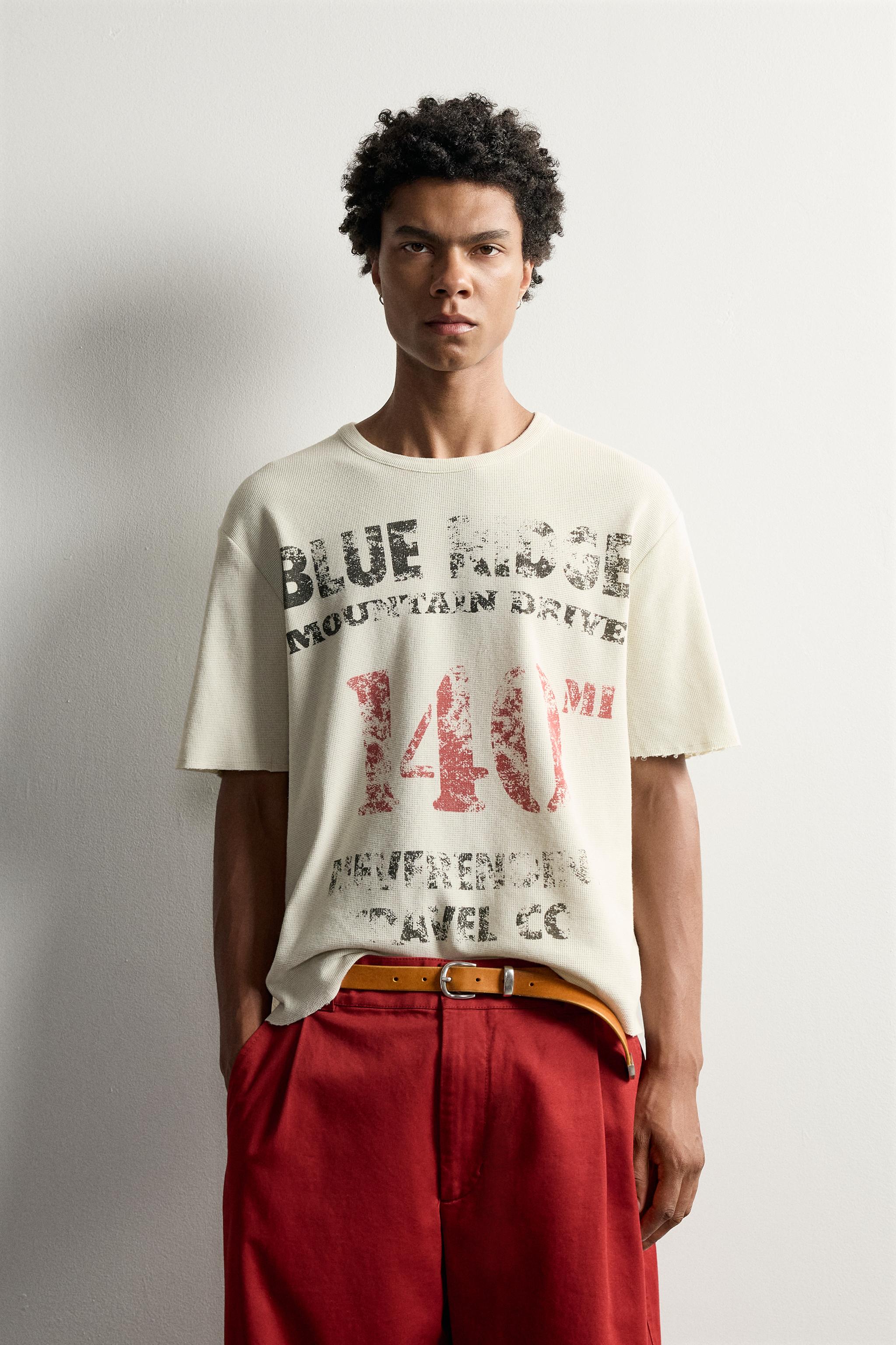 T-SHIRT EN MAILLE IMPRIMÉ LAVÉ