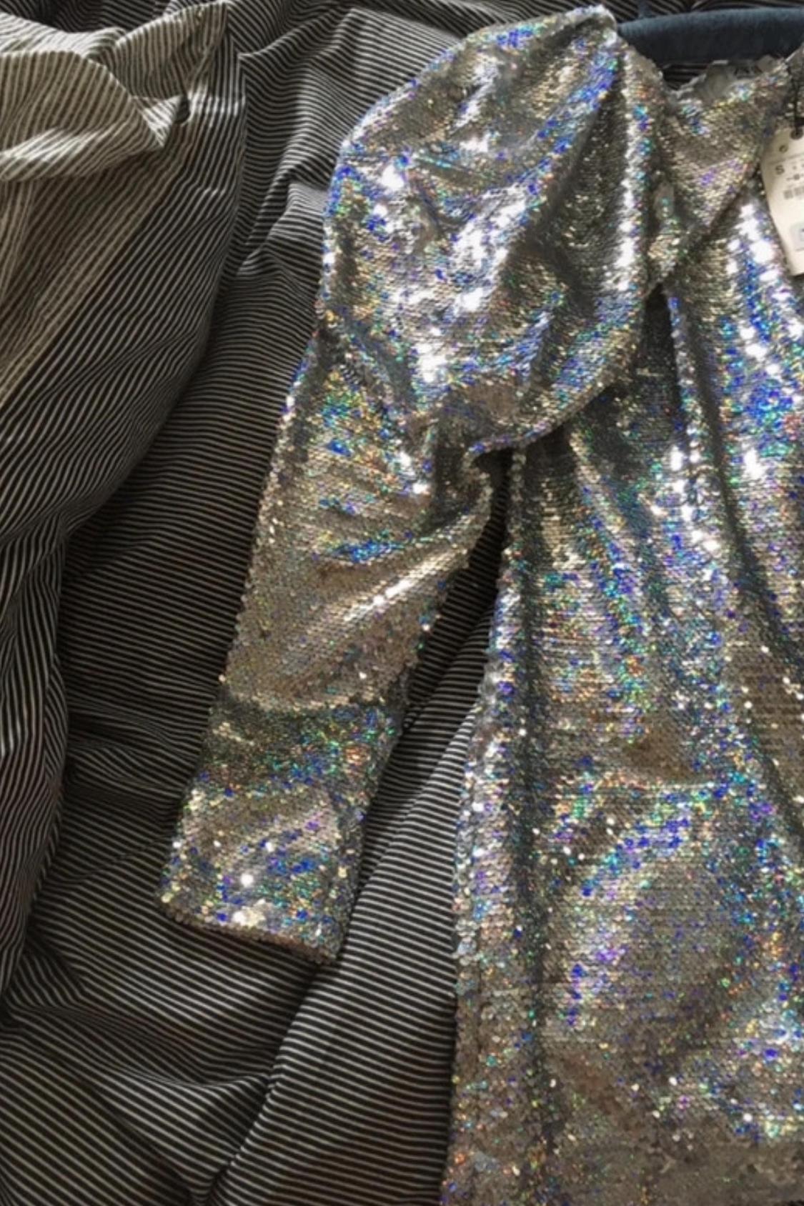 SHORT SEQUIN DRESS - Image 2