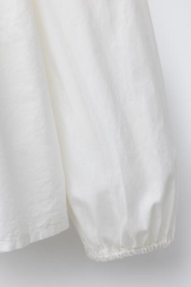 PETER PAN COLLAR SHIRT - Oyster-white by Zara - Image 3
