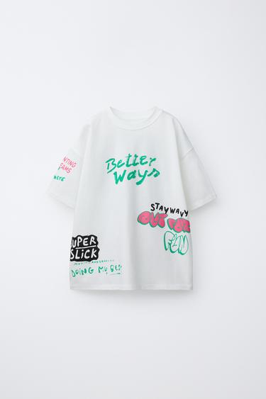 GRAFFITI PRINT T-SHIRT - White by Zara