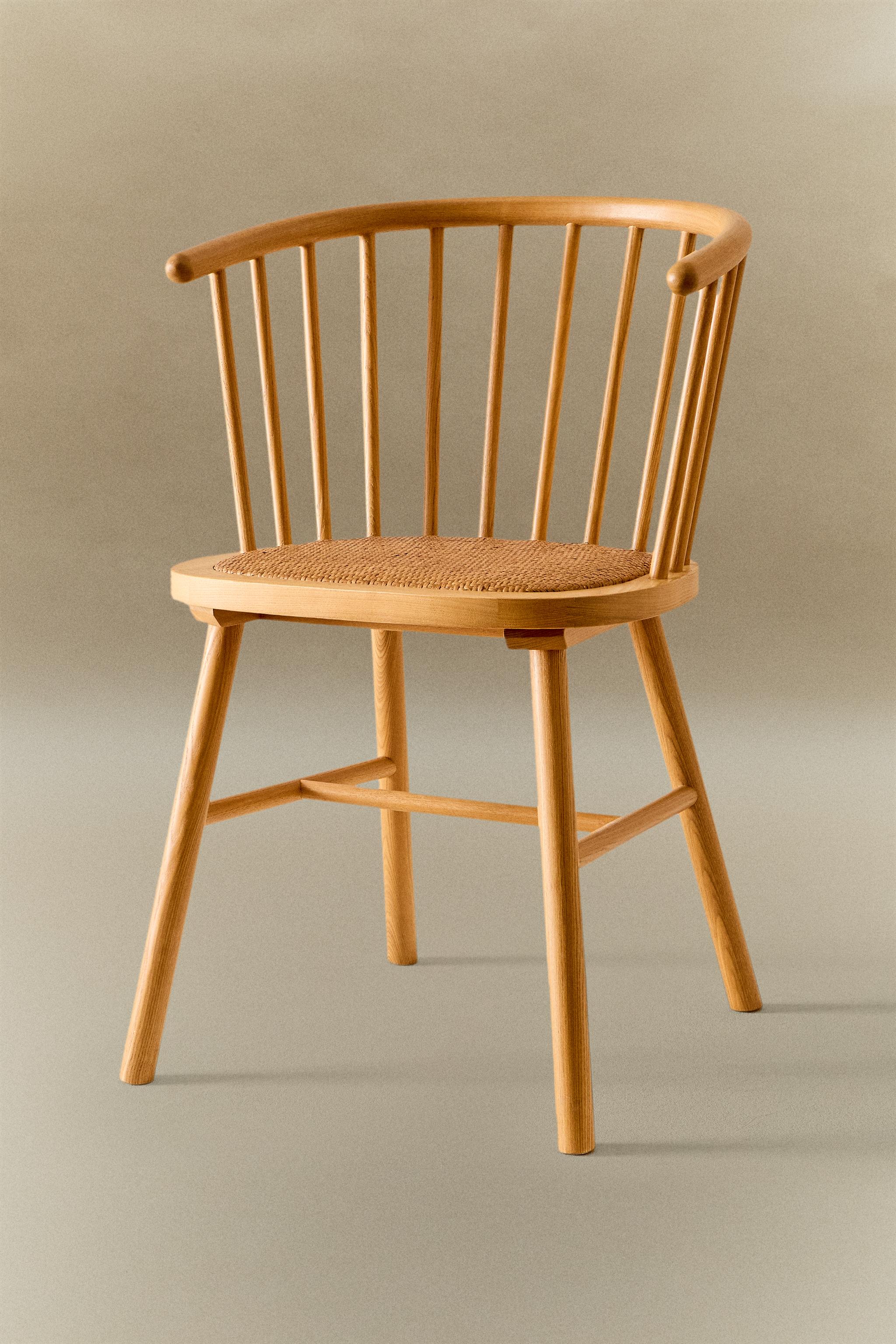 CHAISE FRÊNE ET ROTIN