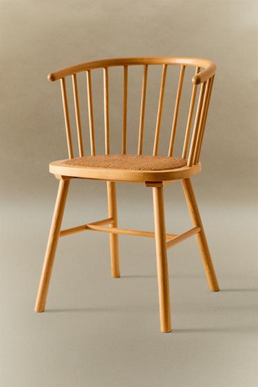ASH AND RATTAN CHAIR - Light beige by Zara