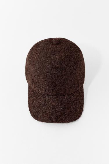 リボン ニットキャップブラウンZaraのリボン ニットキャップ - ブラウン