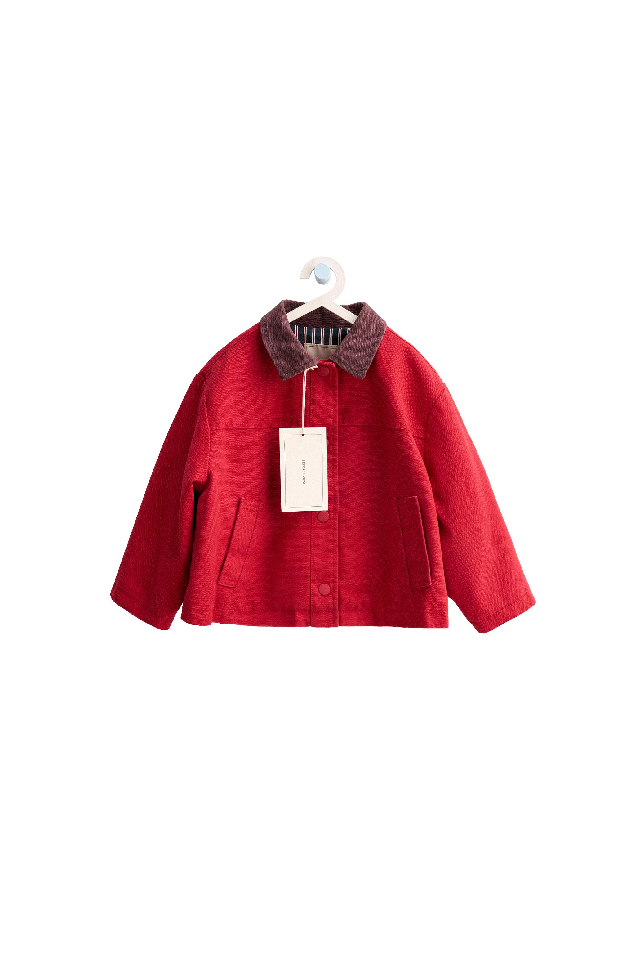 ZARA TIMELESS - コントラストカラー キャンバスジャケット - レッド
