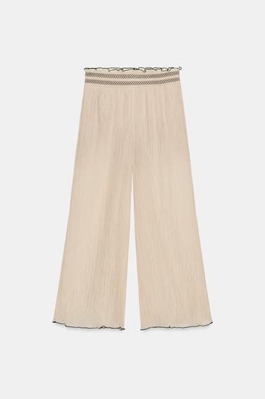 CULOTTES WITH CONTRAST SEAMS - Sand by Zara - Image 5