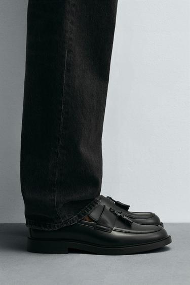 Zara DRESS TASSEL LOAFERS - Black