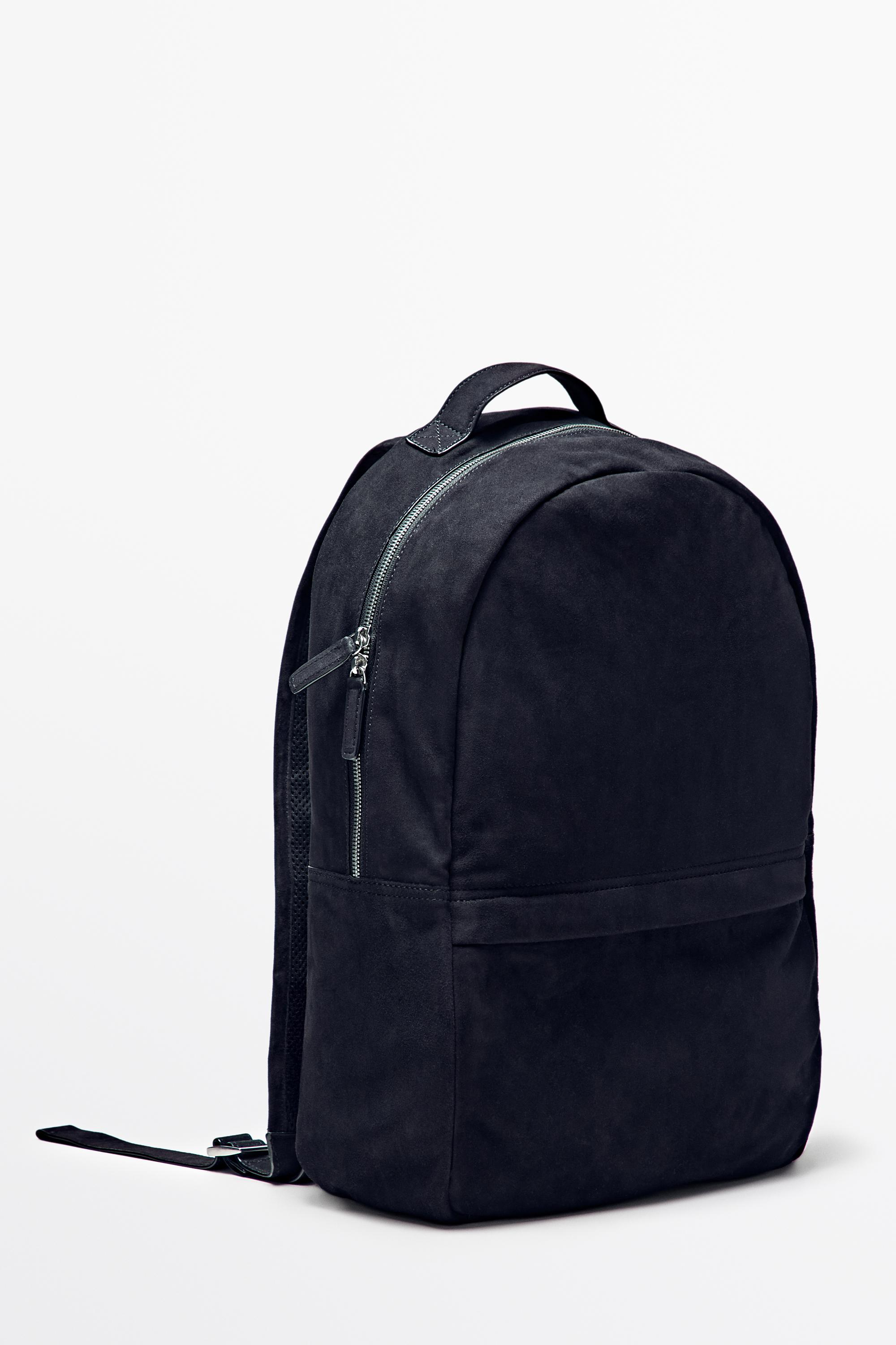 Sac à dos en cuir et daim