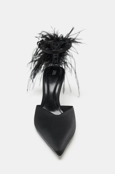 FEATHER FANTASY HIGH HEELS - Black by Zara - Image 4