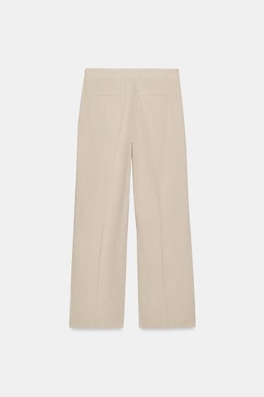 PANTALON SAFARI AVEC LIN - Beige clair de Zara - Image 7