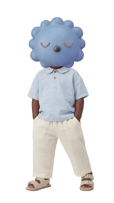 TEXTURED SHIRT WITH POLO COLLAR - Bluish by Zara