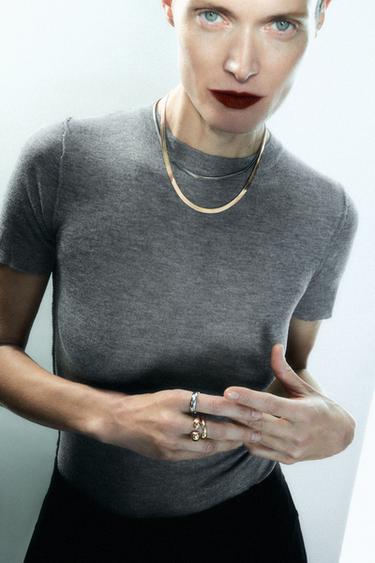 COLAR DE CORRENTE DUPLA - Ouro / Prata da Zara