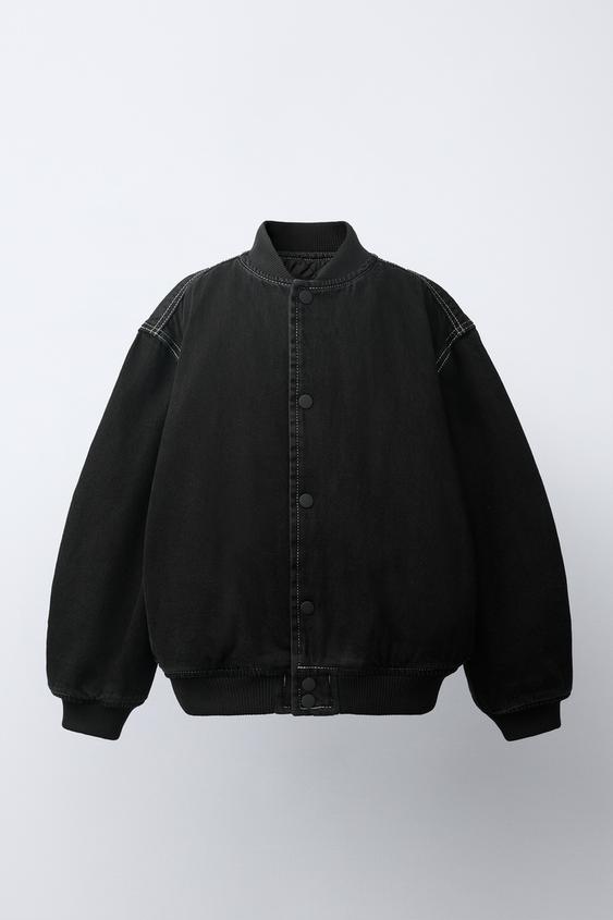 CAZADORA BOMBER ACOLCHADA - Negro de Zara - Imagen 0