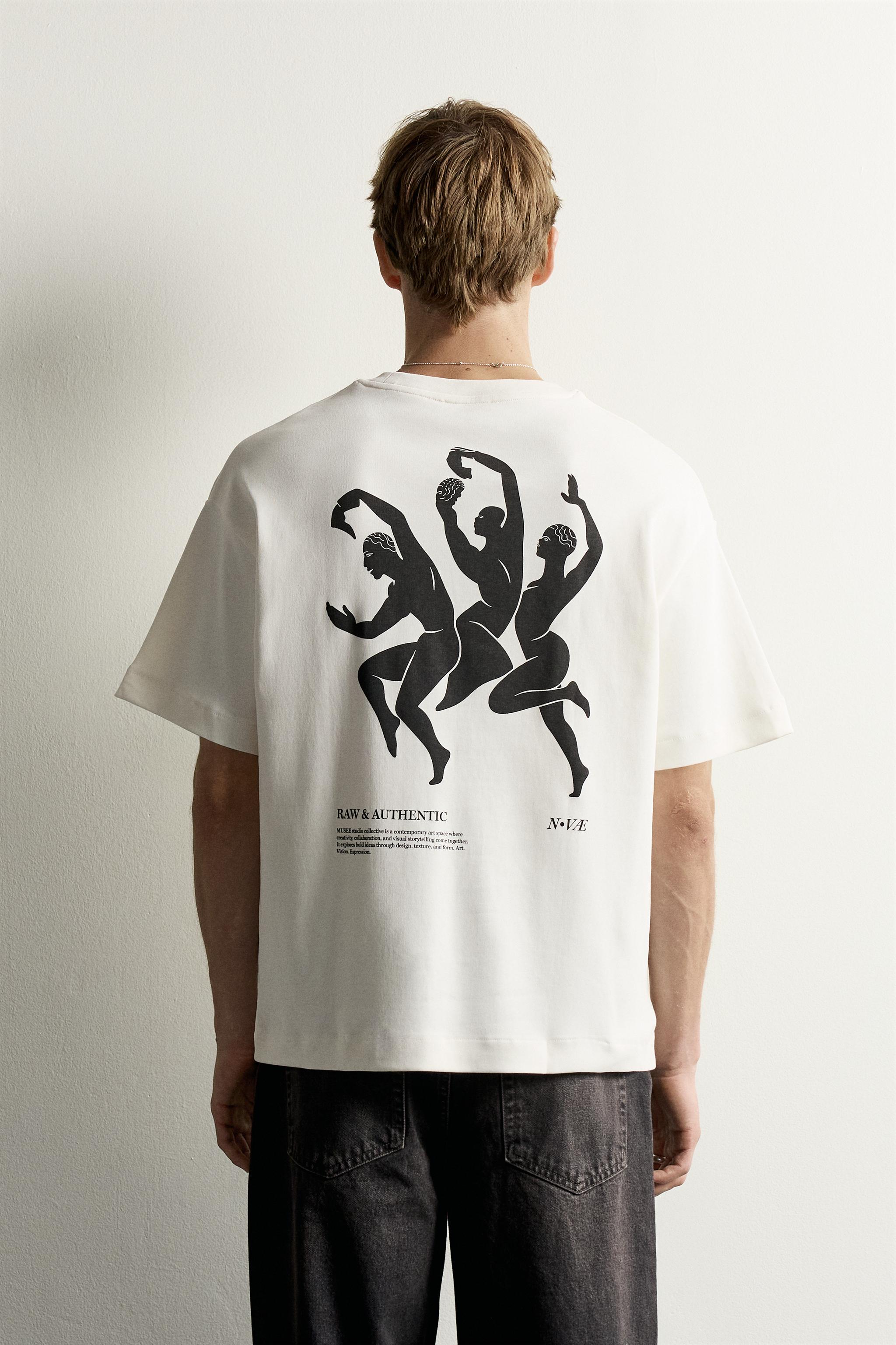 Мужские худи Zara CONTRAST PRINT INTERLOCK SWEATSHIRT — фото 3
