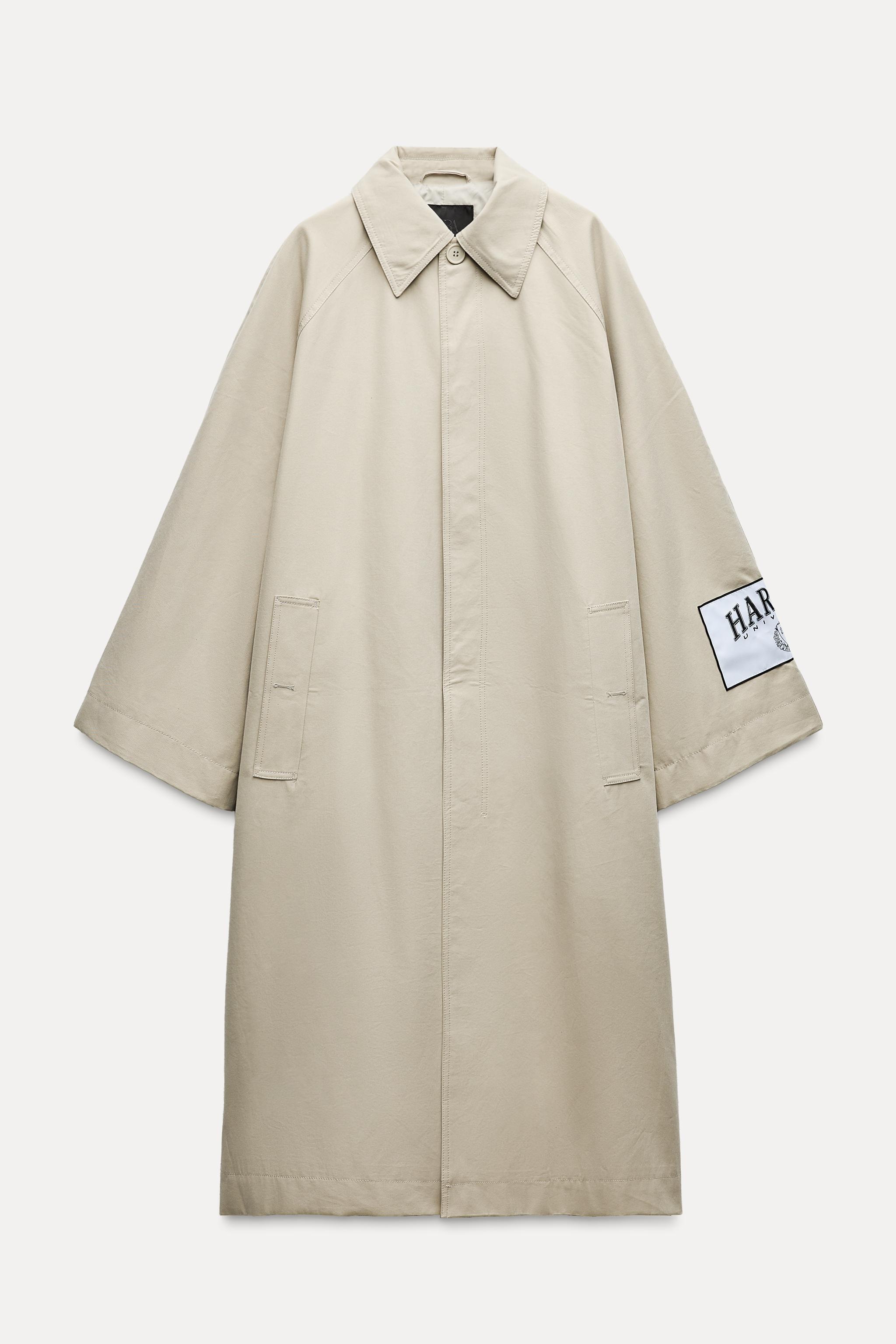 HARVARD UNIVERSITY CAPE TRENCH COAT - Light green | ZARA