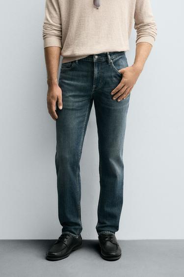 JEANS SLIM FIT - Azul de Zara