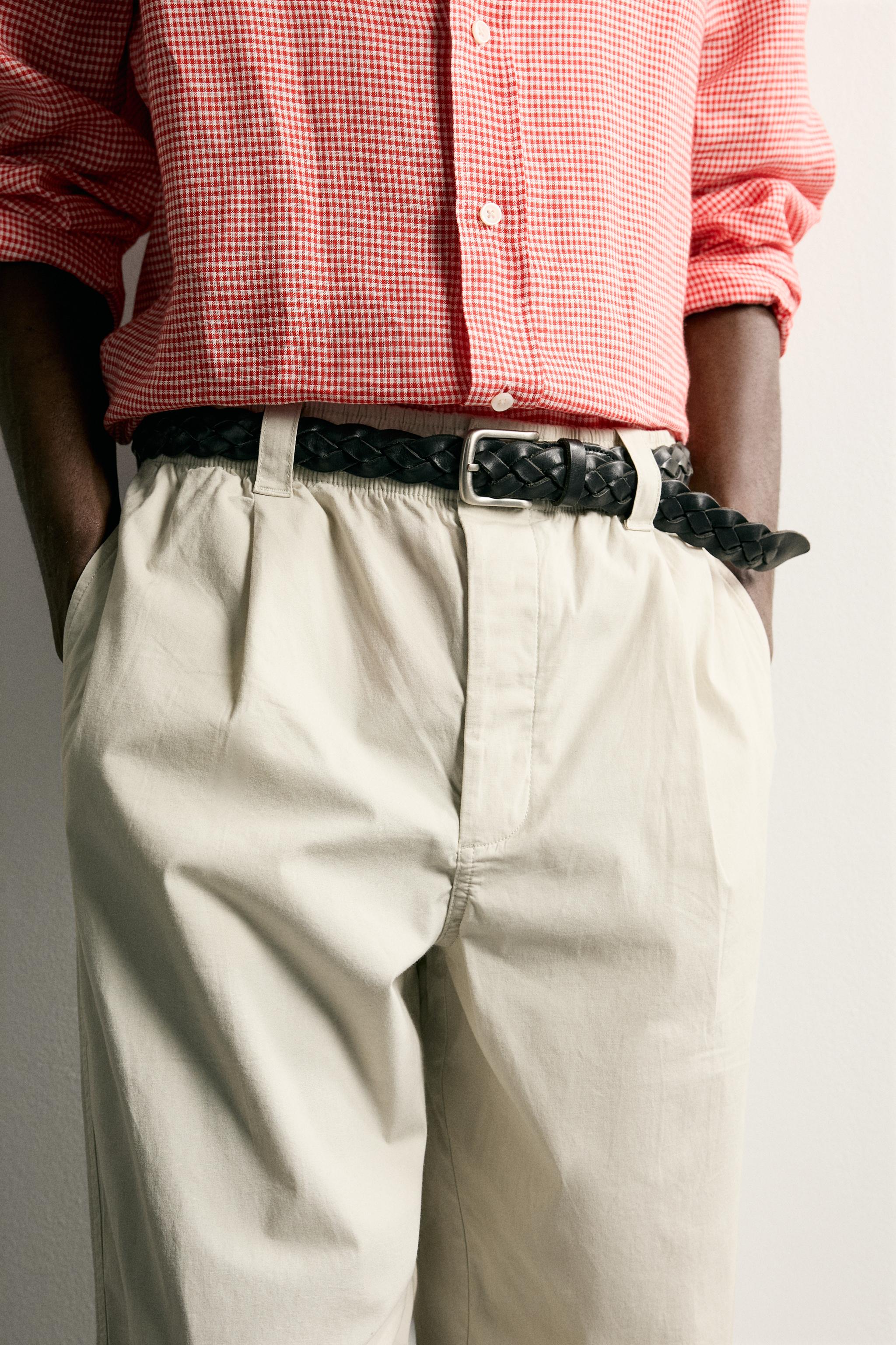 Zara PİLİLİ RELAXED FIT PANTOLON görsel 5