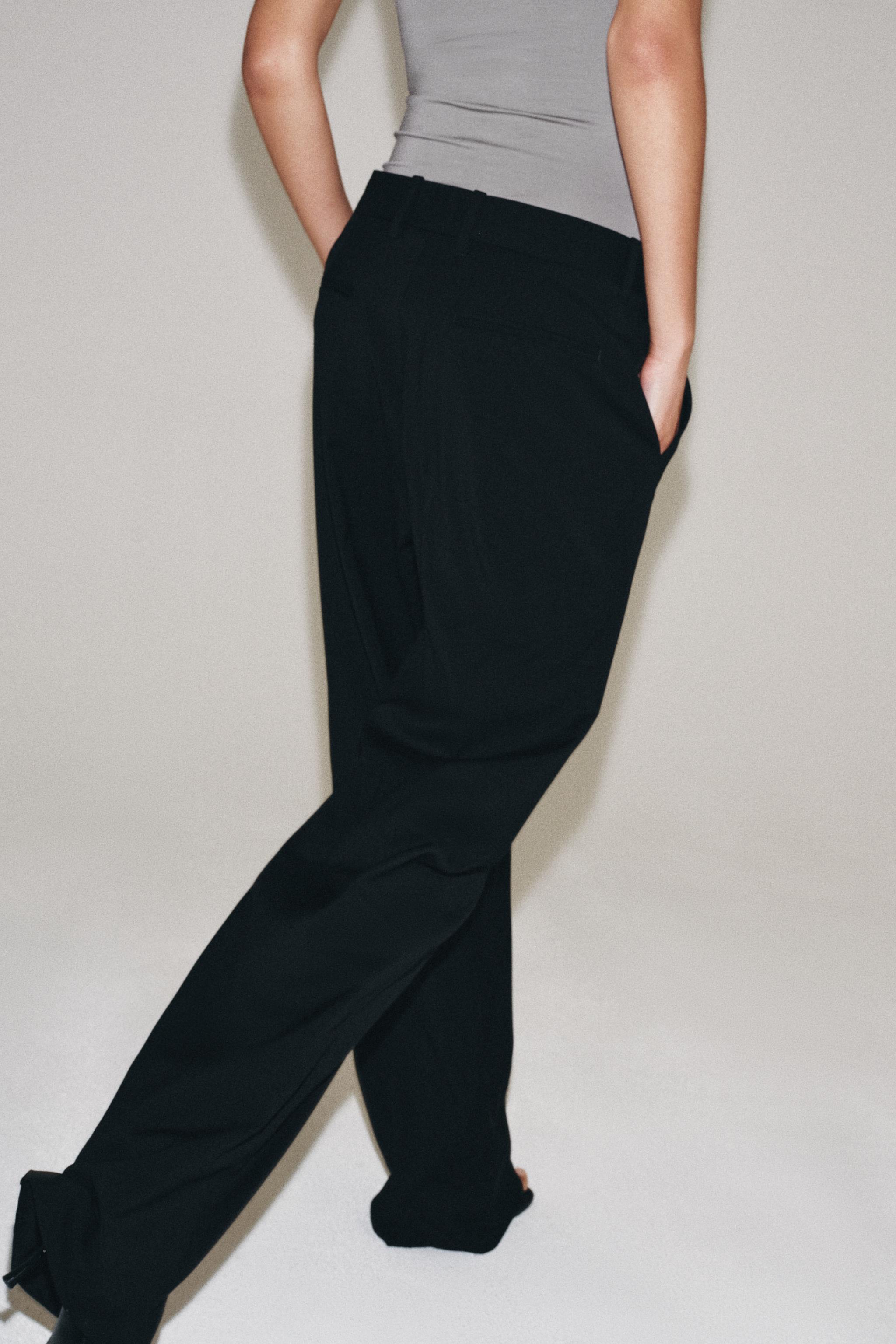 ZW COLLECTION 100% WOOL WIDE-LEG PANTS