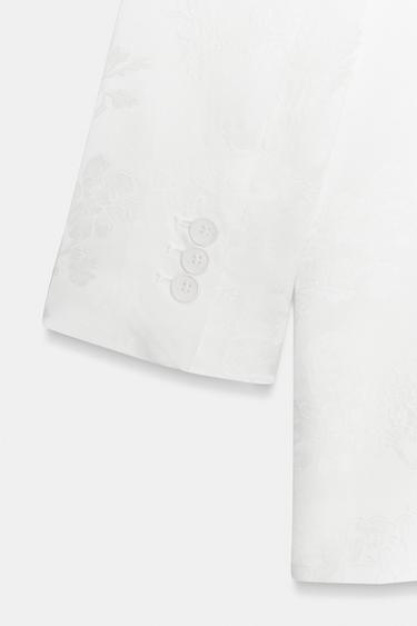 BLAZER JACQUARD ZW COLLECTION ÉDITION LIMITÉE - Blanc de Zara - Image 7