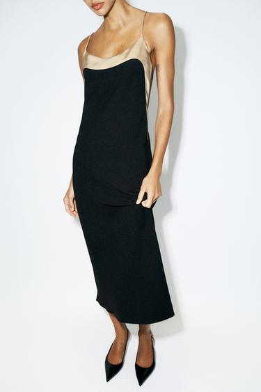 COMBINED LINGERIE-STYLE DRESS — Black 2