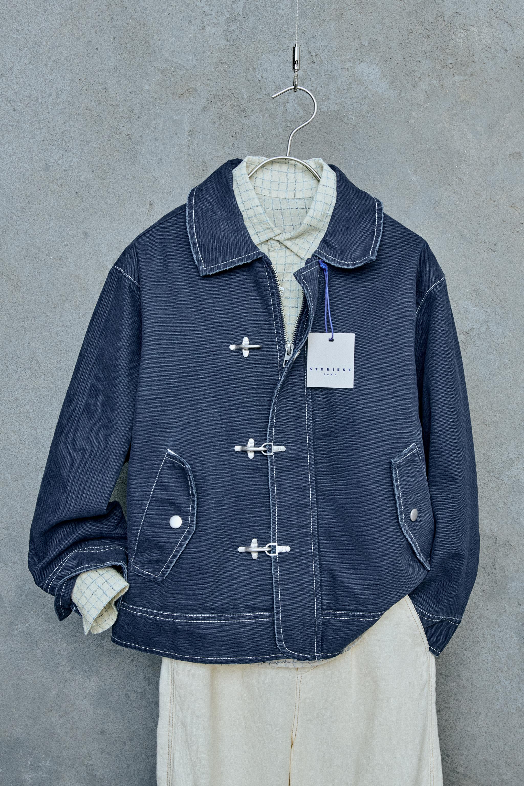 STORIESZ - TOPSTITCHED FROG FASTENING JACKET | ZARA Україна / Ukraine