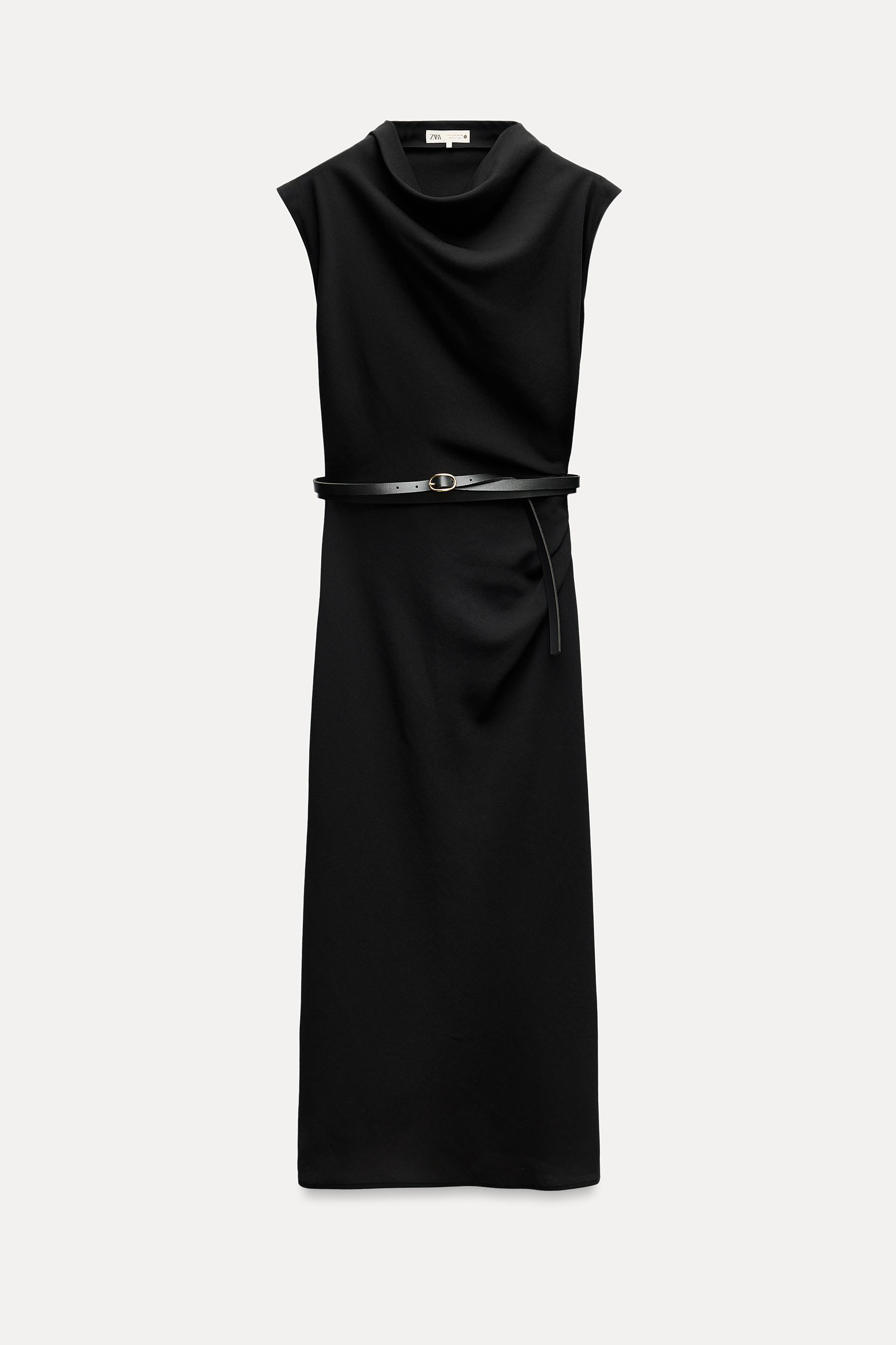 Zara deals belted sheath dress