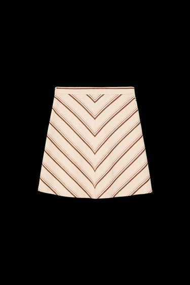 LIMITED EDITION STRIPED COTTON LINEN MIDI SKIRT - striped by Zara