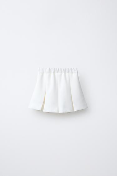 BOX PLEAT BERMUDA SKORT - Oyster-white by Zara - Image 1