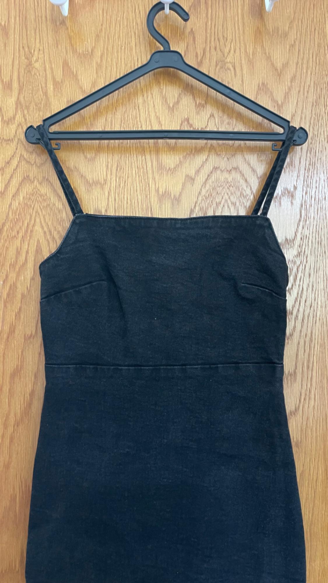 DENIM DRESS WITH STRAPS - Image 2