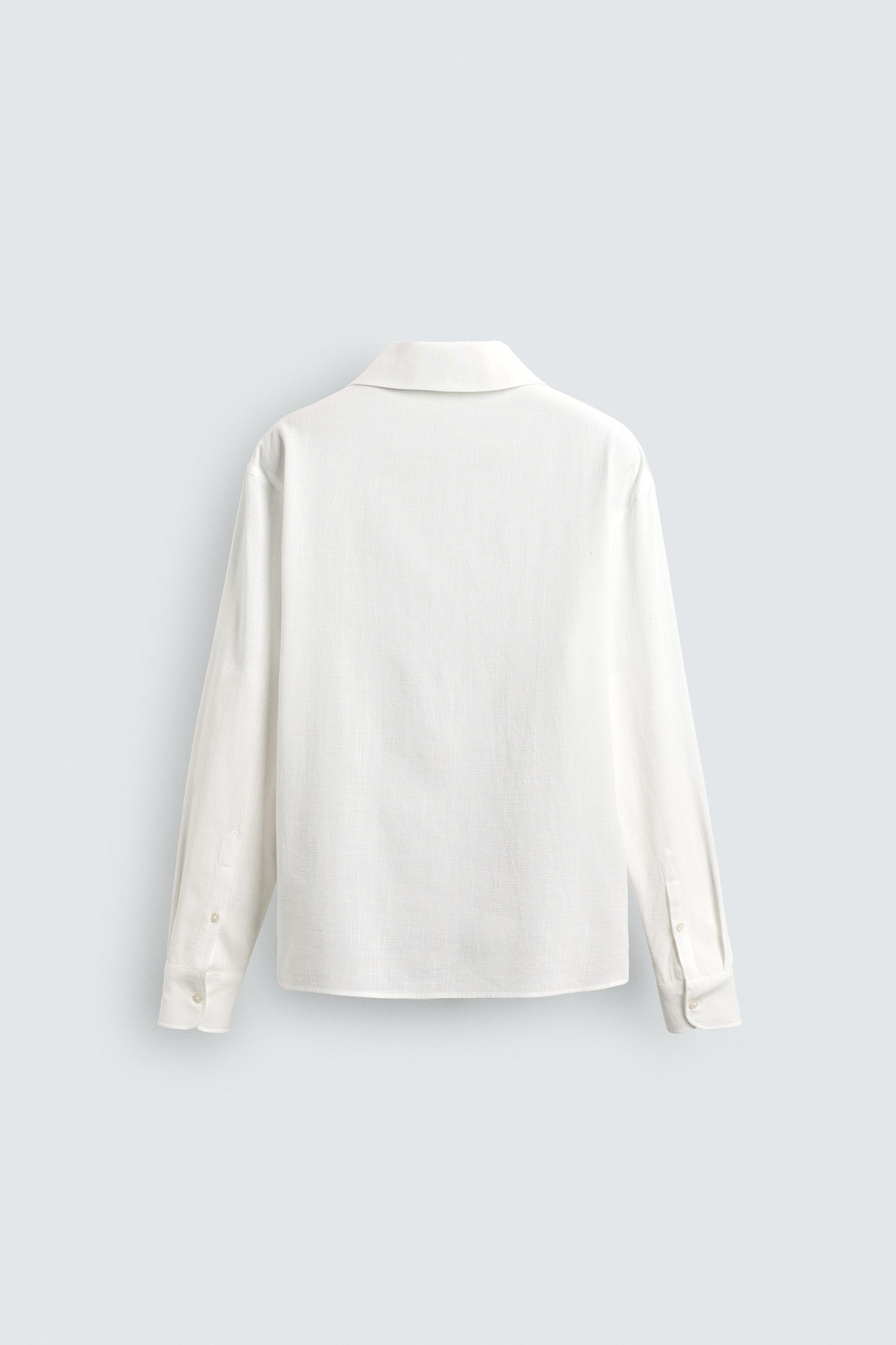 RELAXED FIT COTTON - VISCOSE SHIRT