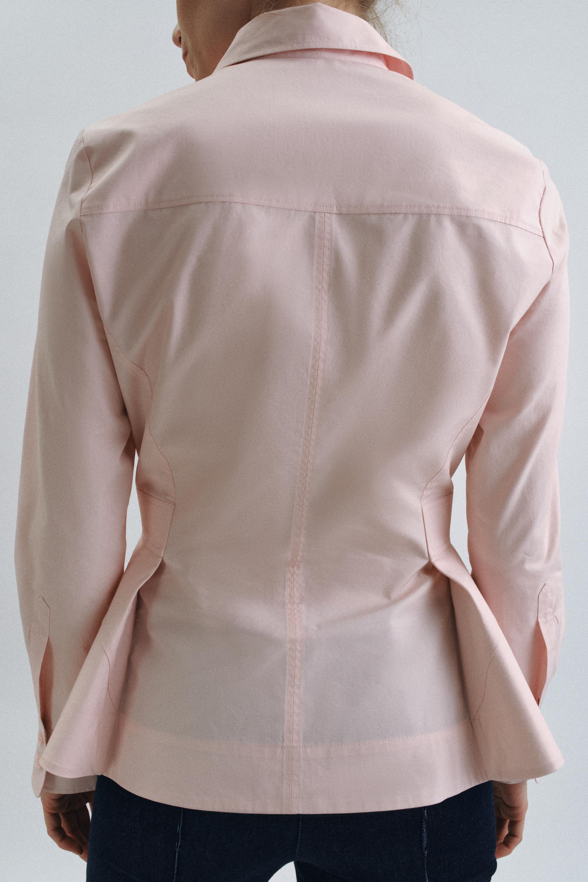ZW COLLECTION PEPLUM POPLIN SHIRT