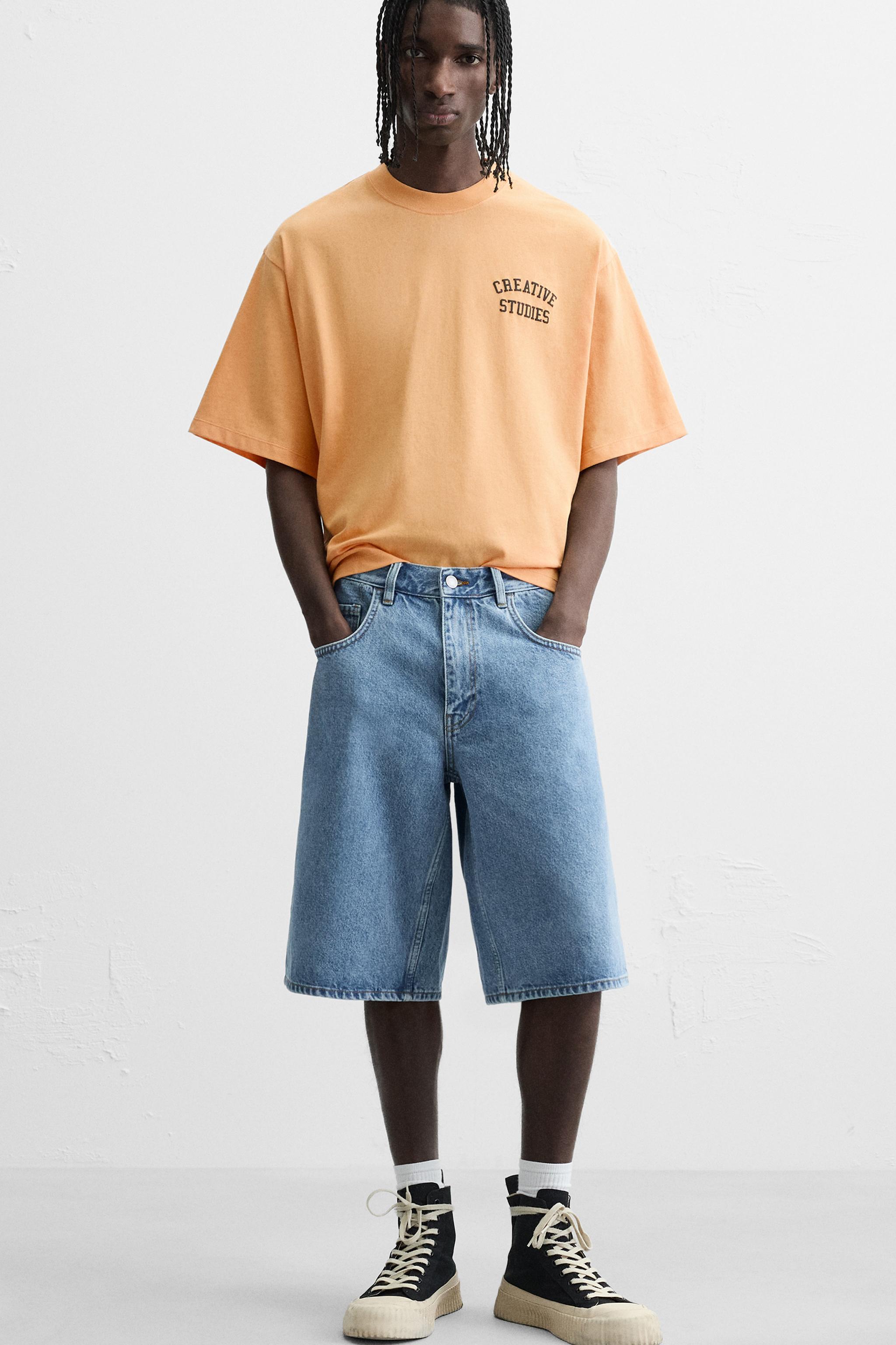 ★ドイツ発*ZARA*新作*デニムTシャツ/MID★ ☆ドイツ発*ZARA*新作*ハイウエストストレートデニム/MID