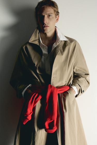 CONTRAST RELAXED FIT TRENCH COAT - Beige by Zara
