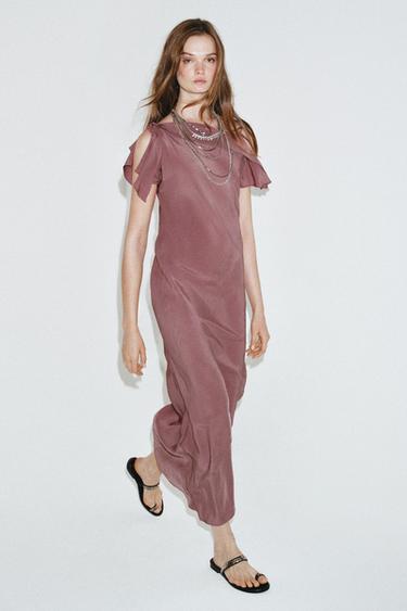 ROBE MI-LONGUE ZW COLLECTION - Mauve de Zara - Image 0