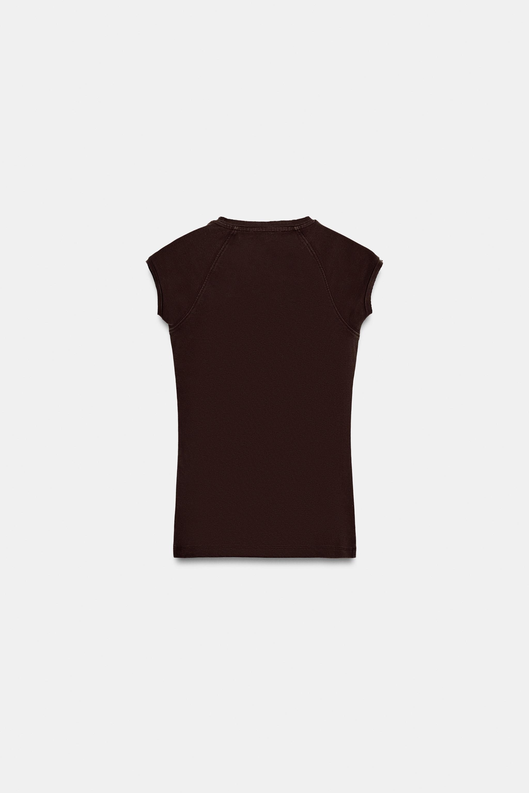 SOLUK EFEKTLİ REGLAN KOLLU T-SHIRT - Görsel 6