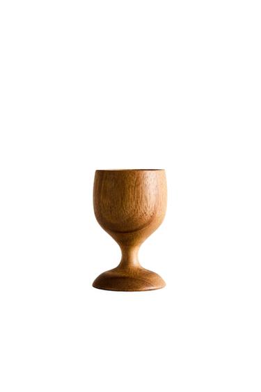 Zara WOODEN EGG CUP - Light beige