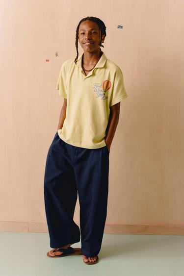 PRINTED POLO SHIRT - Yellow by Zara