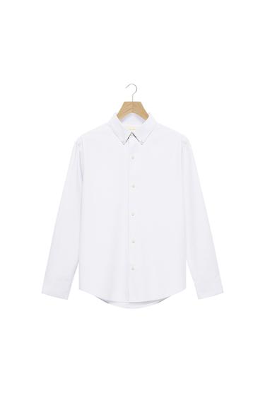 CAMISA REGULAR FIT POPELÍN - Blanco de Zara