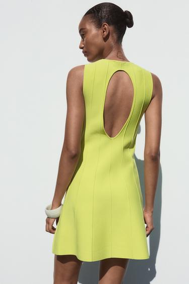 OPEN BACK KNIT DRESS - Lime by Zara - Image 5
