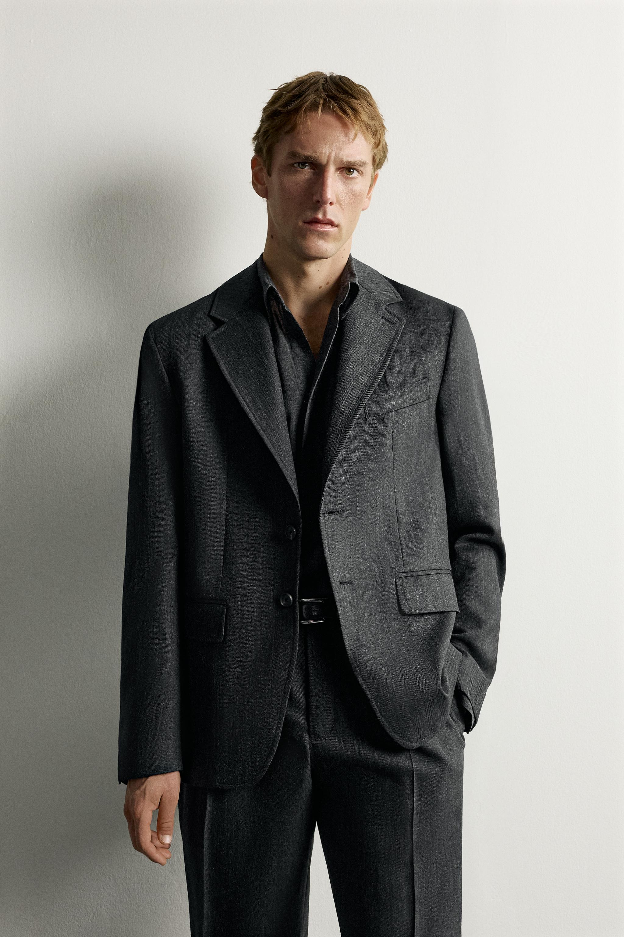 100% WOOL REGULAR-FIT SUIT BLAZER