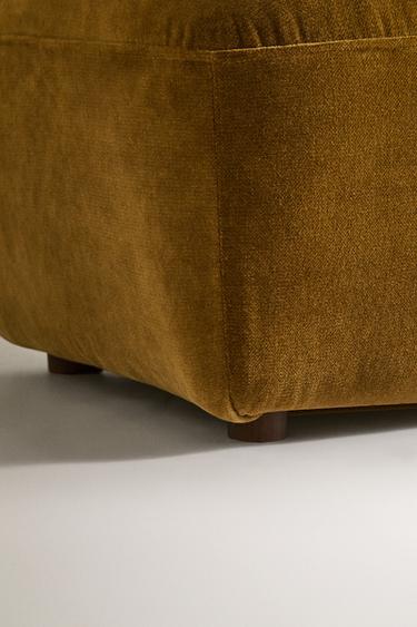 VELVET FOOTREST - Olive green by Zara - Image 2