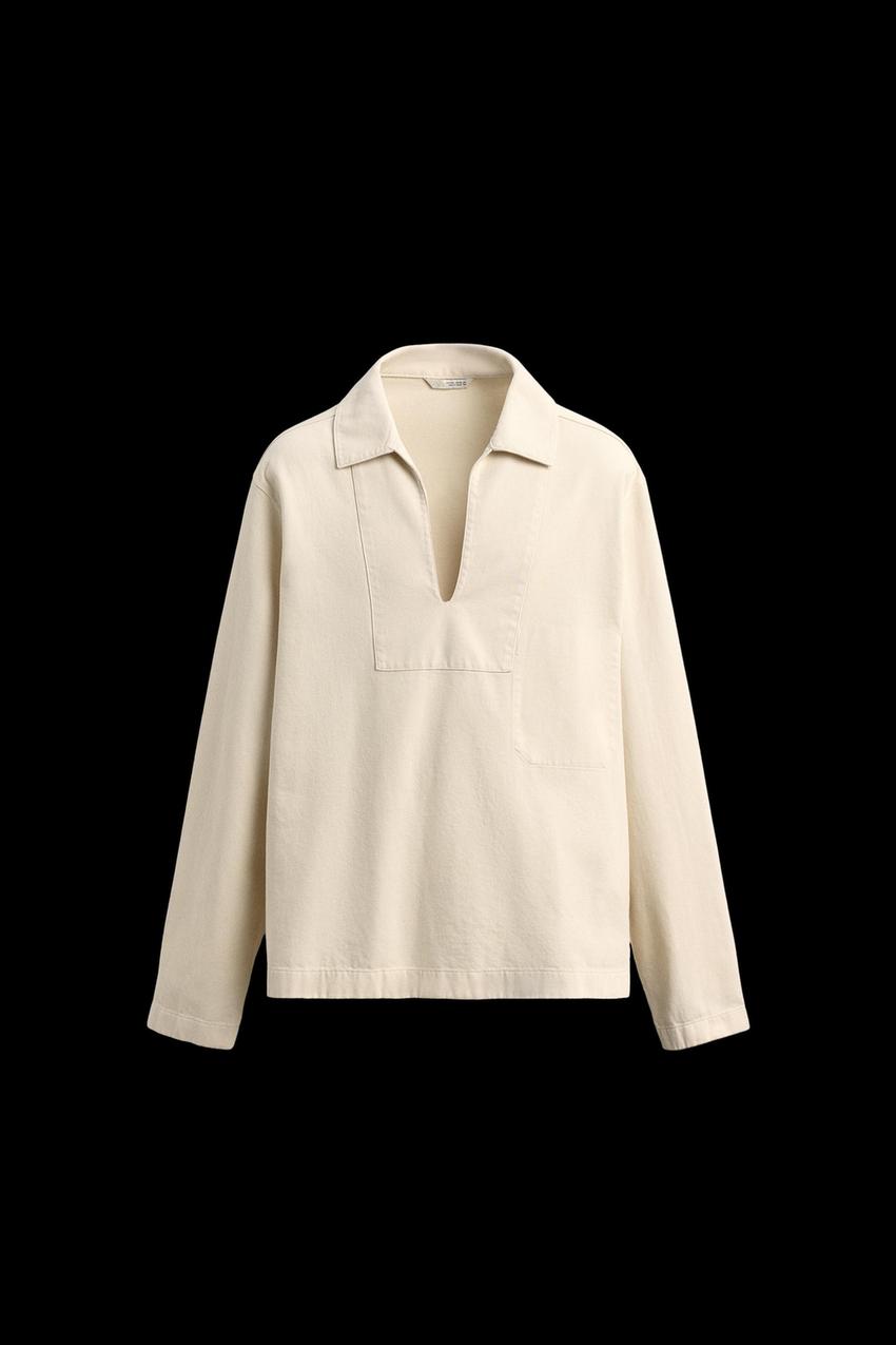 WASHED TEXTURED OVERSHIRT